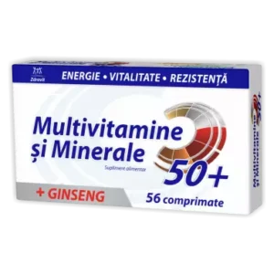 Multivitamine si Minerale cu Ginseng 50+, 56 comprimate