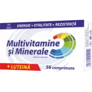 Multivitamine si minerale + Luteină, 56 comprimate