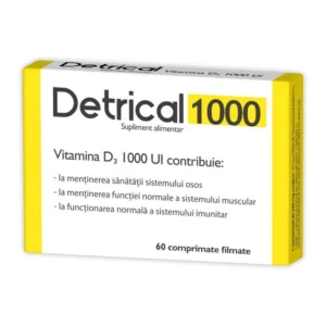 Detrical Vitamina D3 1000 UI, 60 comprimate, Zdrovit