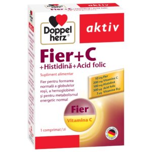 Fier+Vitamina C+Histidina+Acid folic, 30 comprimate, Doppelherz
